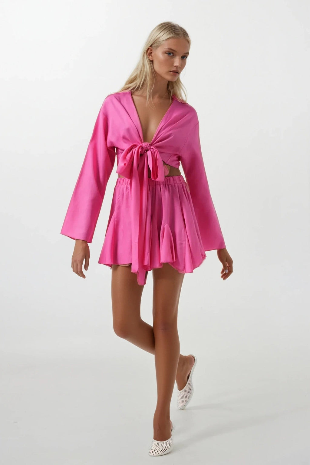 Waist Elastic Fuchsia Weight Skirt