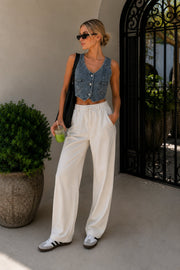 Denim Pocket Light Blue Vest