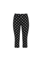 Puantiye Pattern Black Kapri Trousers
