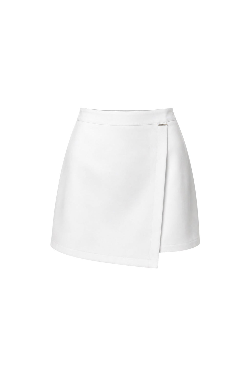 Accessory Detail Wrapped White Mini Skirt