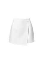 Accessory Detail Wrapped White Mini Skirt