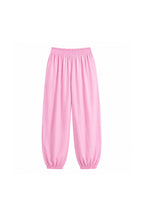 Pink Modal Balloon Trousers with Elastic Waist Detail