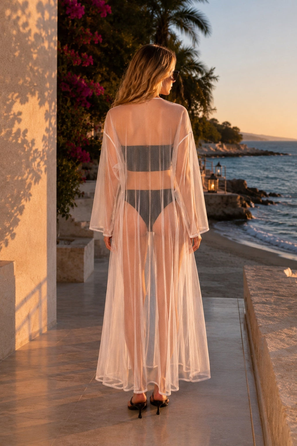 Tulle Maxi White Pareo