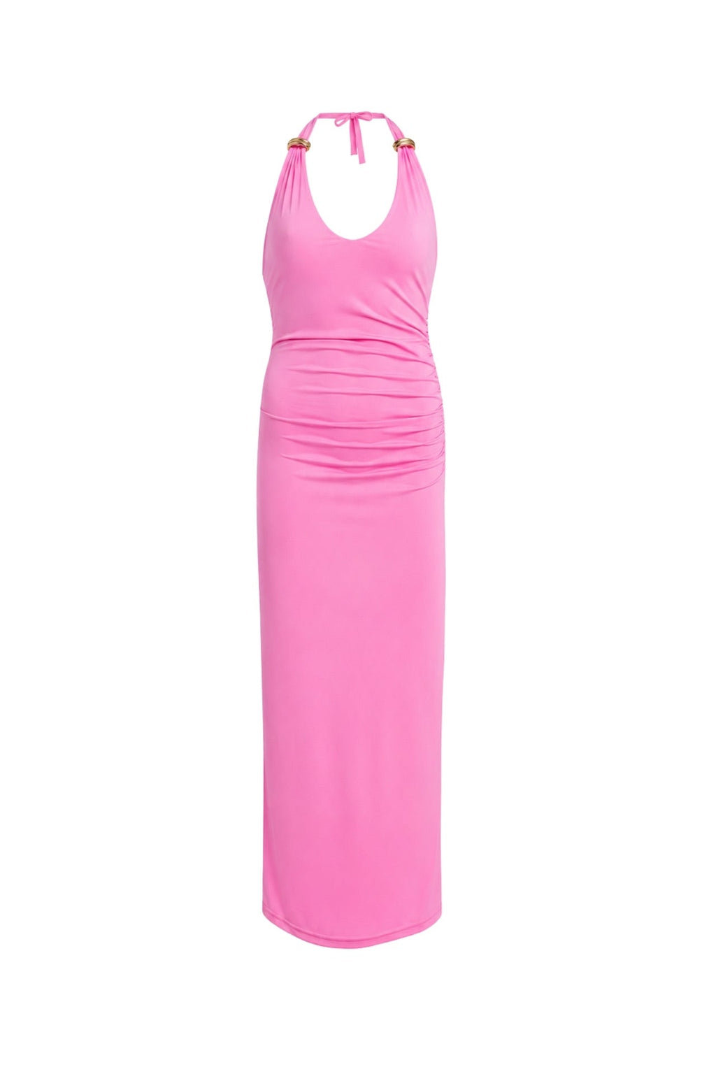 Accessory Detail Maxi Pink Dress