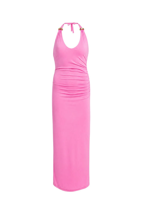 Accessory Detail Maxi Pink Dress