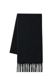 Soft Textured Black Basic Scarf