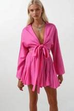 Waist Elastic Fuchsia Weight Skirt