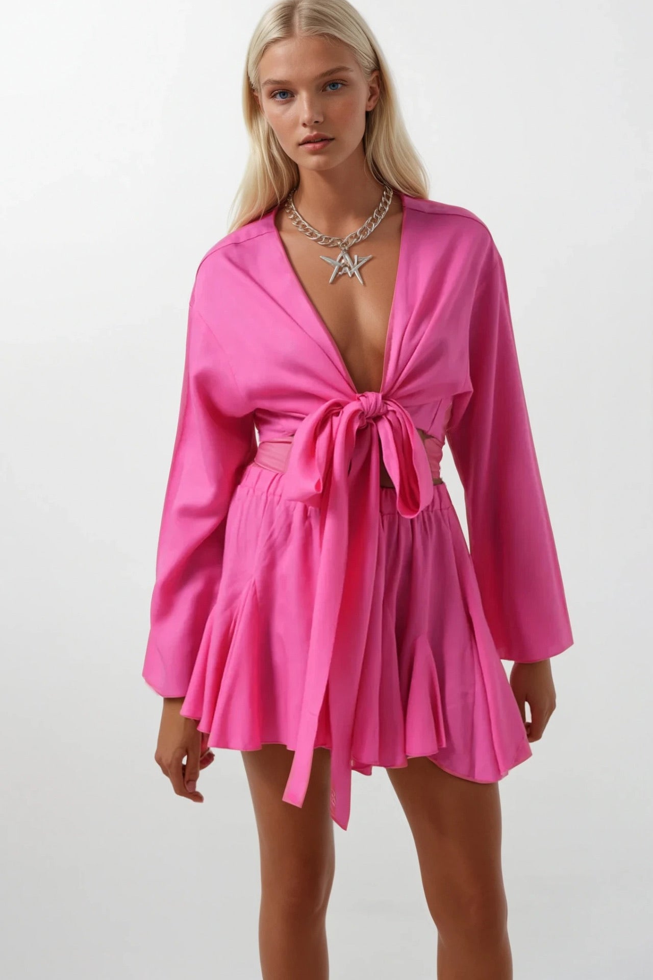 Waist Elastic Fuchsia Weight Skirt