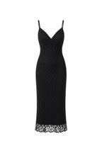 Strap Guipure Black Maxi Dress