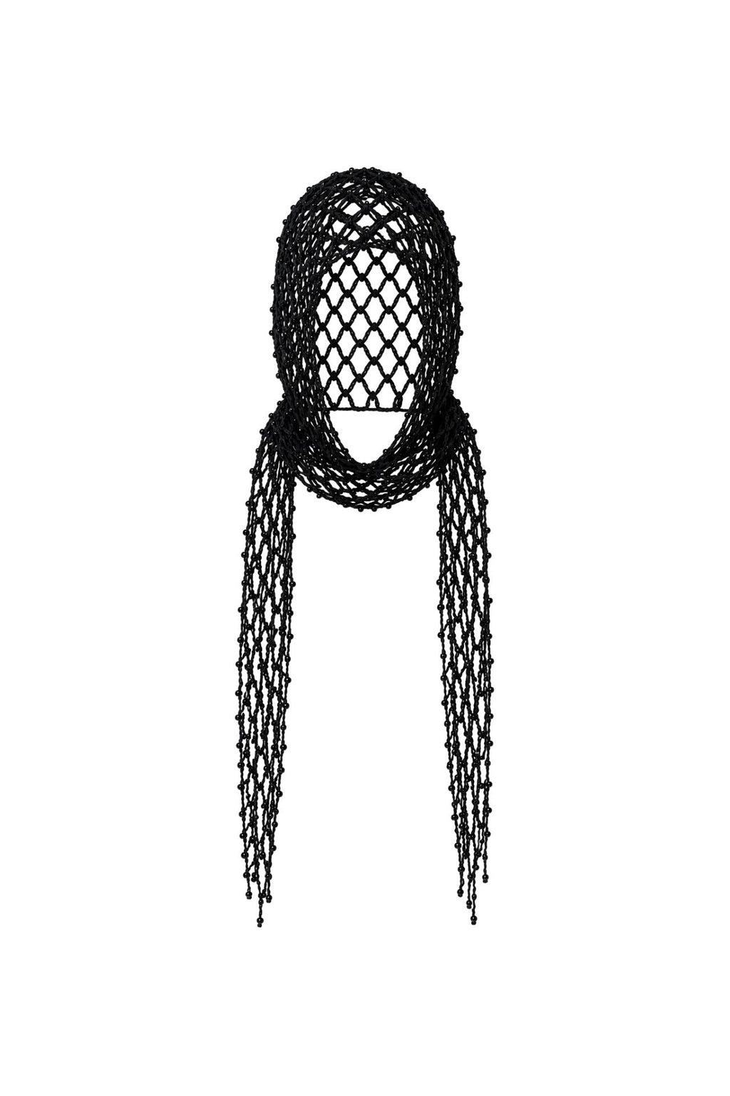 Black Hair Accessory with Pearl Detail and Tie