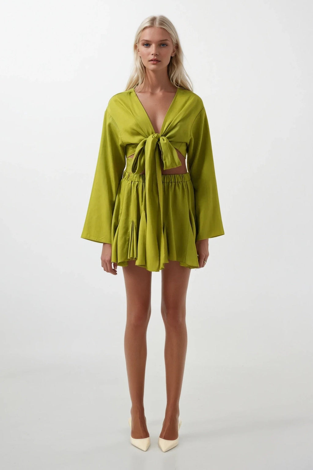 Waist Elastic Lime Weight Skirt