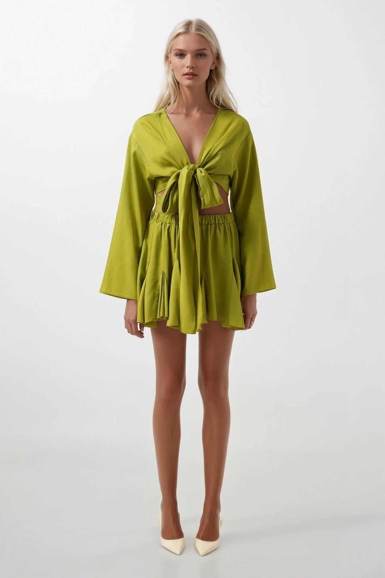 Waist Elastic Lime Weight Skirt