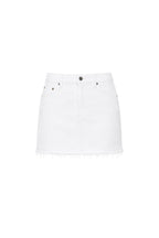 Basic Mini White Denim Skirt