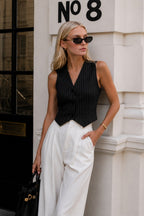 Striped Black Vest