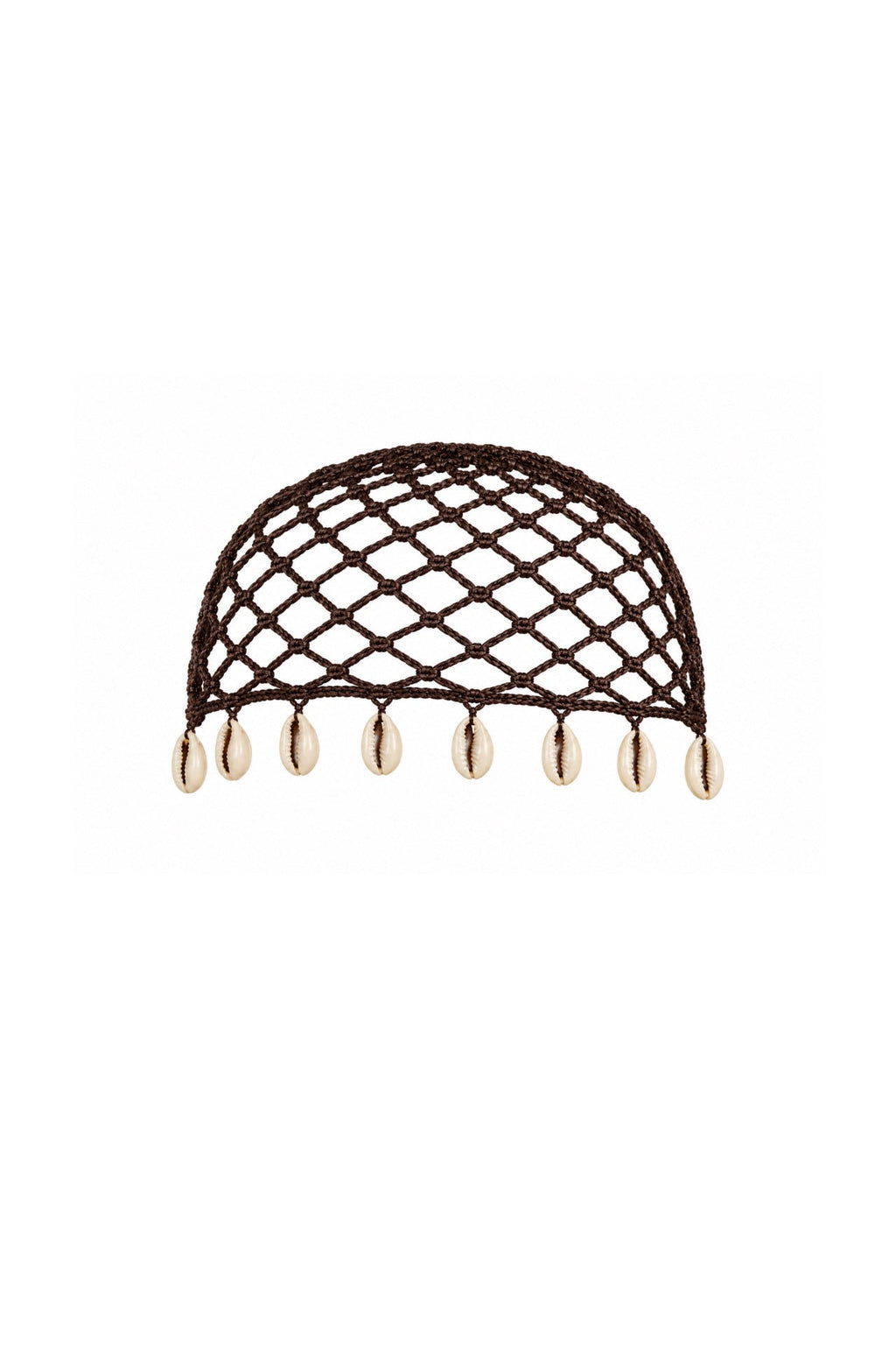 Knit Pattern Accessory Detail Brown Knit Cap