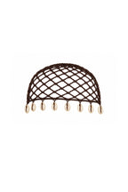 Knit Pattern Accessory Detail Brown Knit Cap