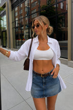 Basic Mini Blue Denim Skirt