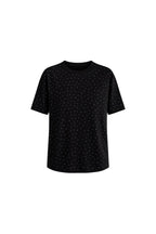 Crew Neck Stone Detail Black T-Shirt