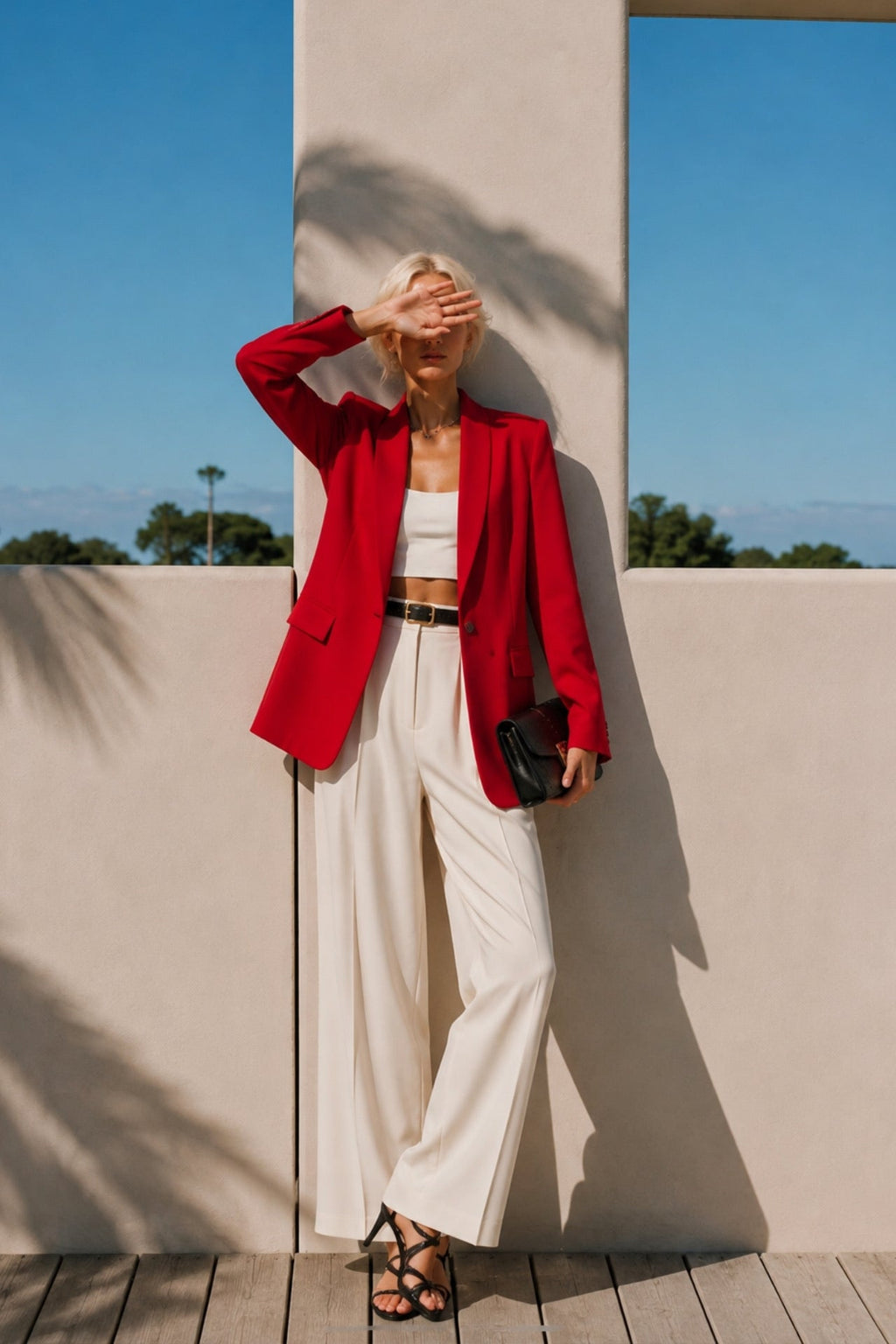 Shawl Collar Lined Red Blazer Jacket