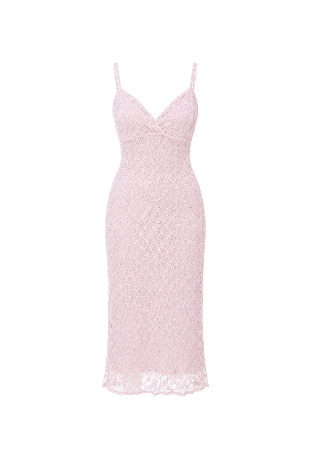 Strappy Guipure Pink Maxi Dress