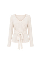 Tie Detail Thin Stone Knitwear Blouse