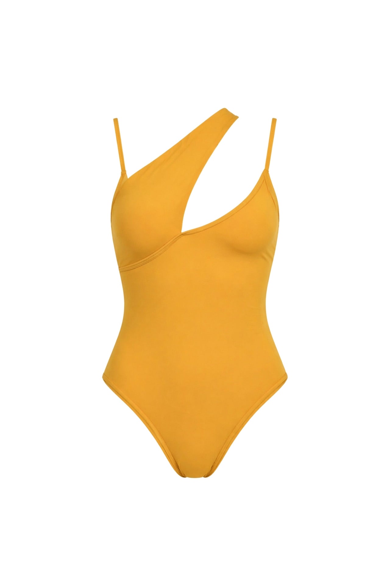 Asymmetric Strappy Yellow Mayo