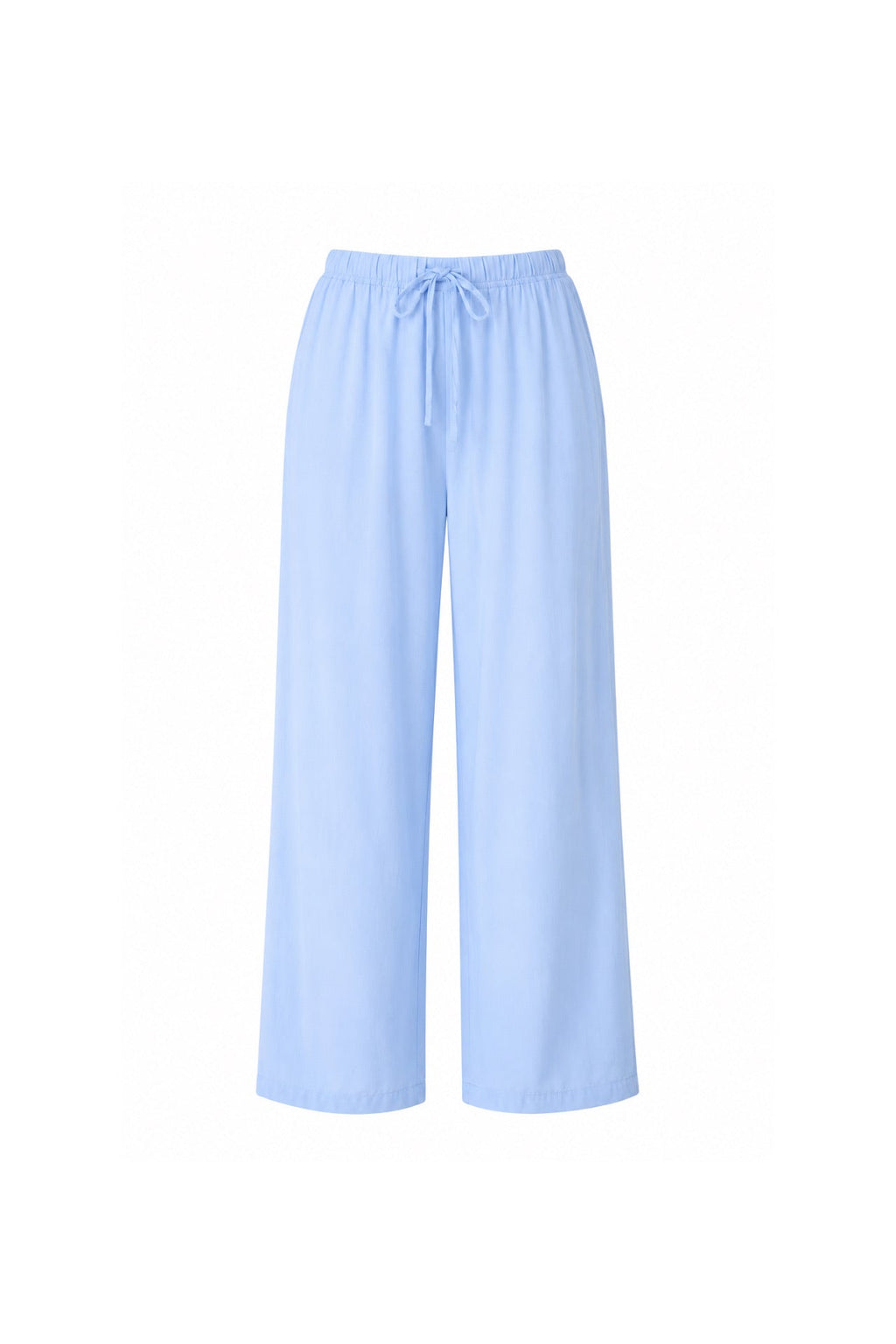 Waist Elastic Detail Blue Modal Trousers