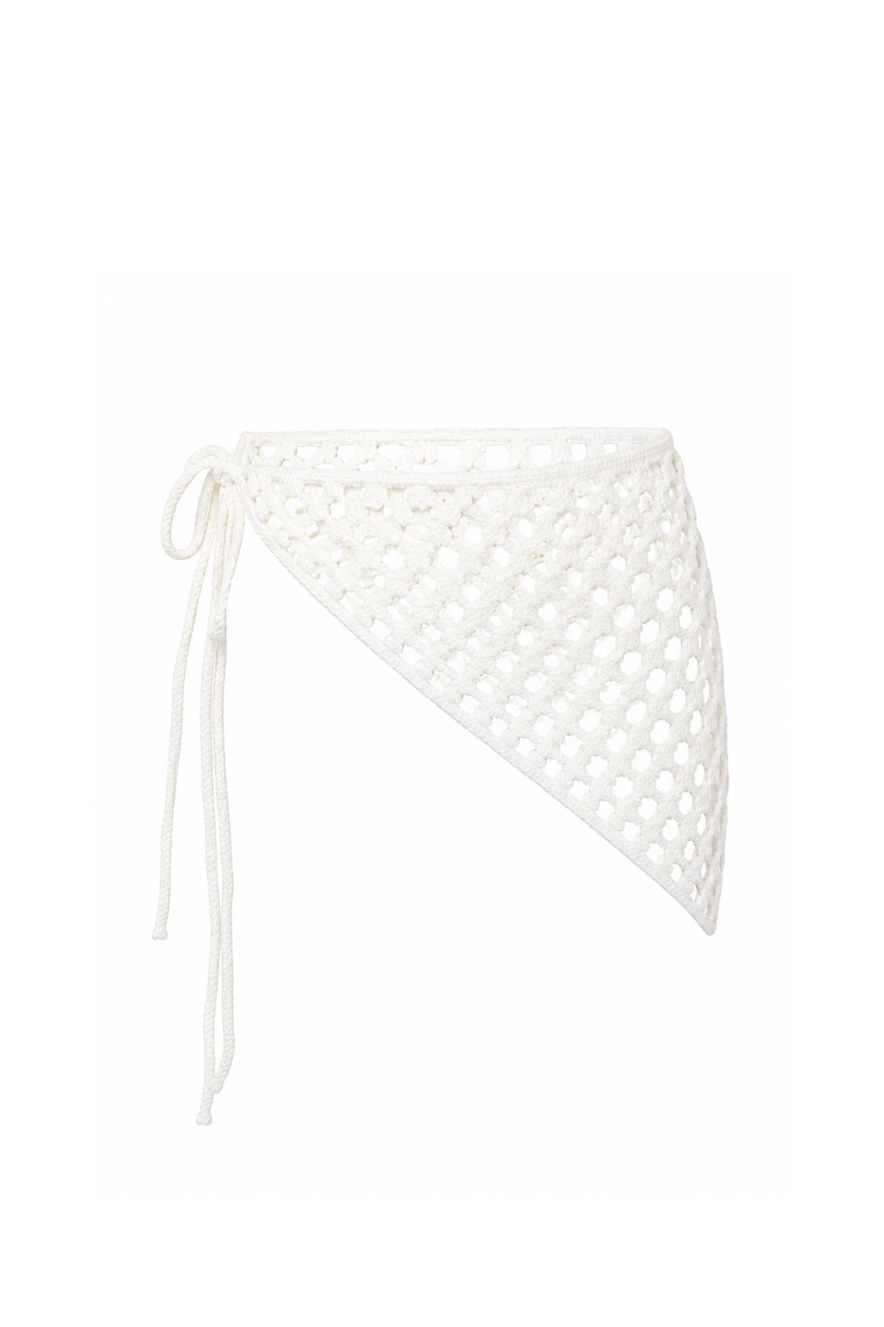 Binding Detail Knitted Ecru Waist Accessory