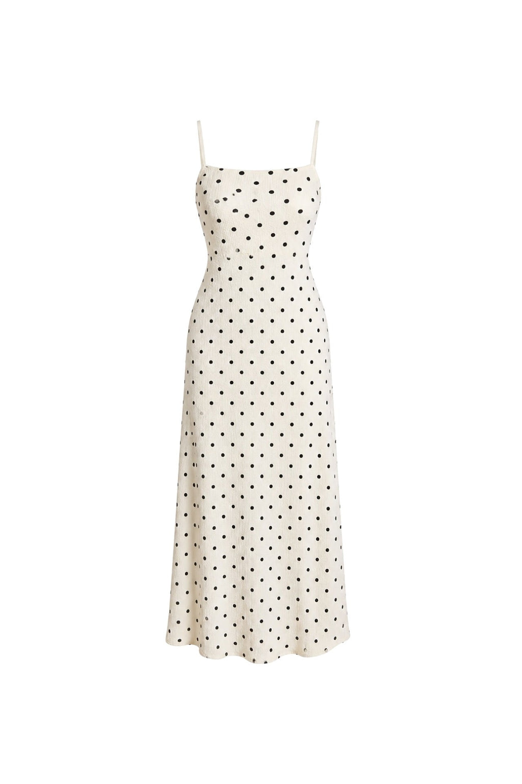 Strappy Polka Dot Pattern Yellow Maxi Dress