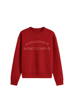 Crew Neck Kabartma Baskili Burgundy Sweatshirt