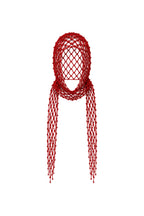 Red Hair Accessory with Pearl Detail and Ties