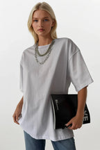 Back Printed Oversize White T-Shirt