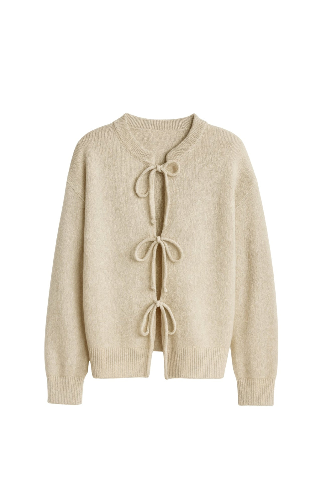 Tie Knit Ecru Sweater