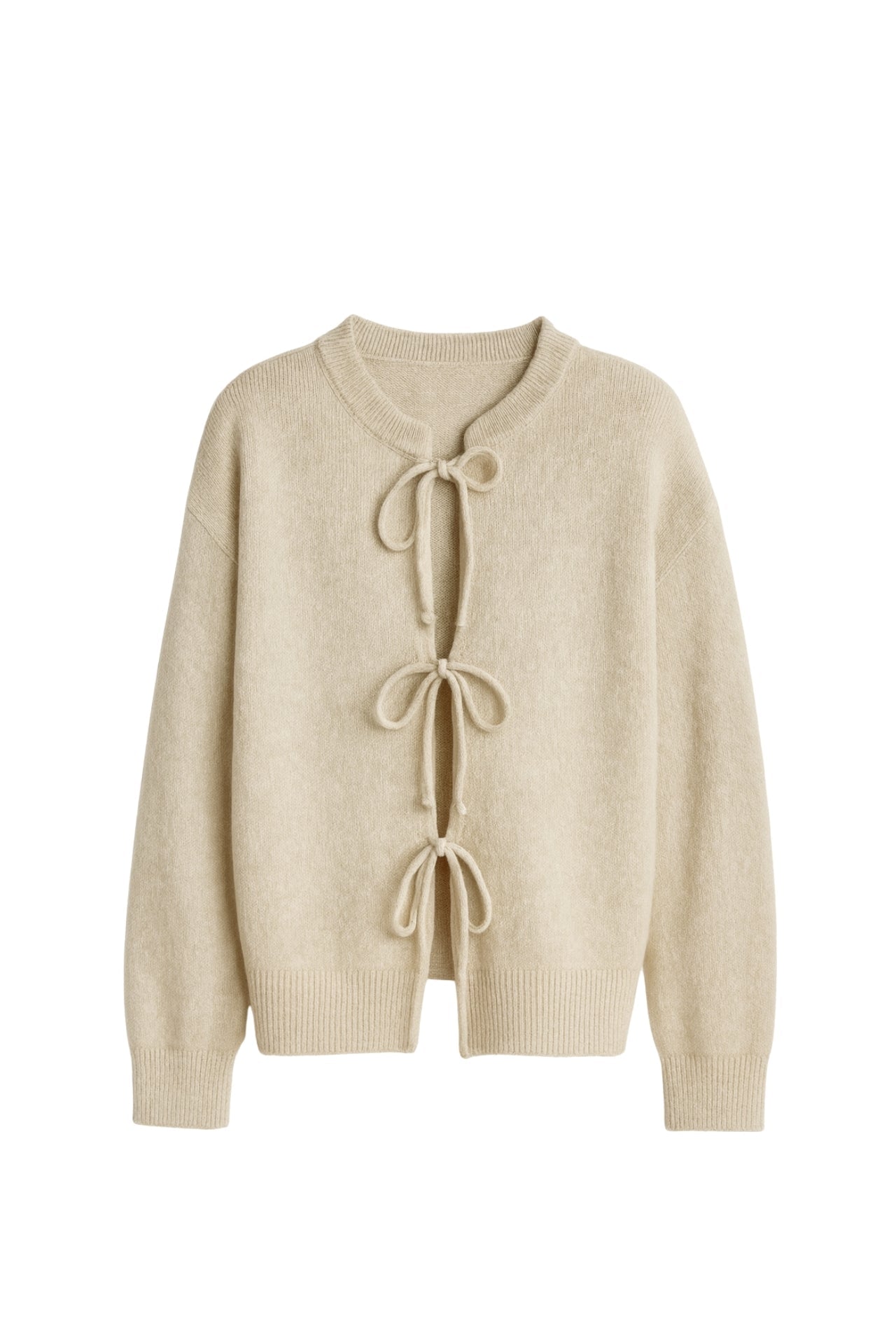 Tie Knit Ecru Sweater