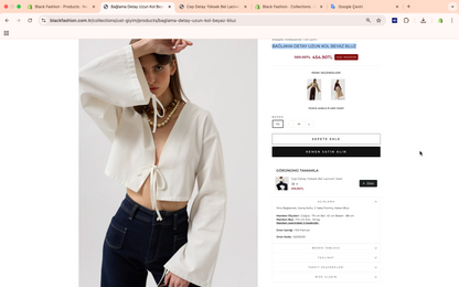 Tie Detail Long Sleeve White Blouse + Jean