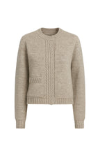 Single Pocket Snap-Button Mink Knit Cardigan