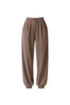 Elastic Both Detail Mink Pleated Pants