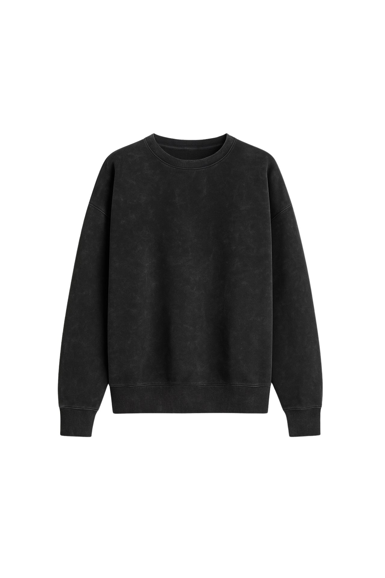 Washed Oversize Black Sweatshirt