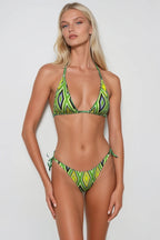 Printed Green Bikini Set