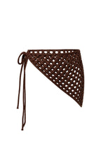 Tie Detail Knitted Brown Waist Accessory