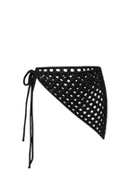 Tie Detail Knitted Black Waist Accessory