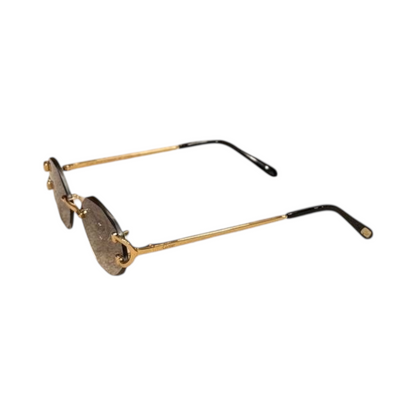 Gold Frame Square Sunglasses