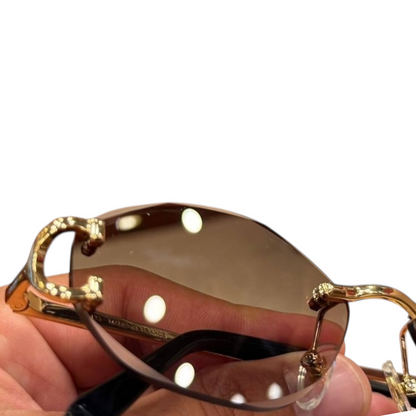 Gold Frame Square Sunglasses
