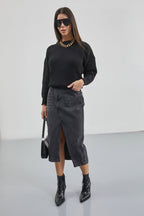 Oversize Black Knit Sweater