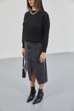 Oversize Black Knit Sweater