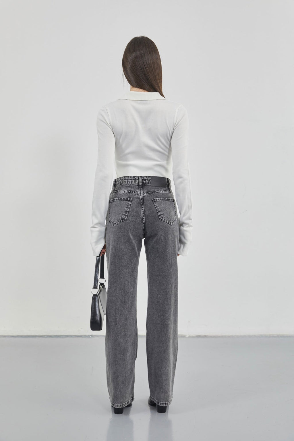 Printed Low Waist Black Jeans