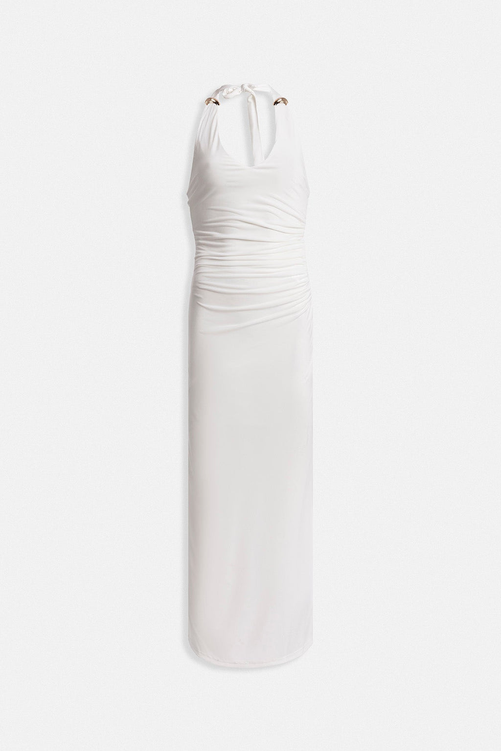 Accessory Detail Maxi White Dress