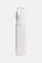 Accessory Detail Maxi White Dress