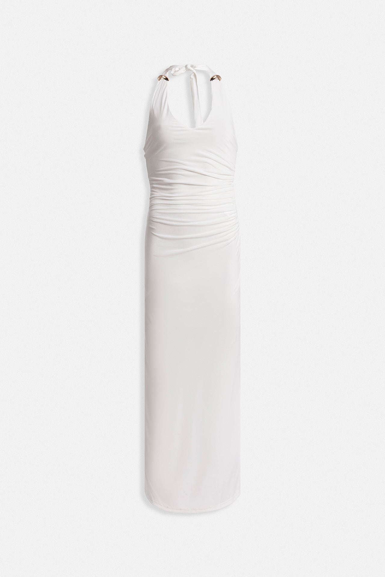 Accessory Detail Maxi White Dress