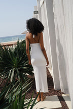 Accessory Detail Maxi White Dress